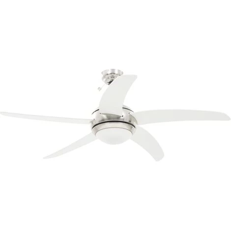 Ventilateur De Plafond Orné Avec Lampe 128 Cm Blanc VidaXL â Image 3