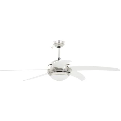 Ventilateur De Plafond Orné Avec Lampe 128 Cm Blanc VidaXL â Image 4