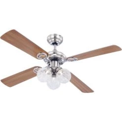 ETC-SHOP Ventilateur De Plafond LED Avec éclairage Et Ventilateur à Tirette Enigma