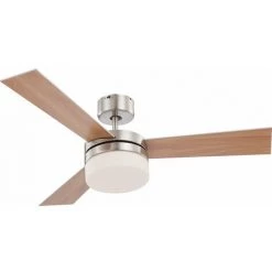 Ventilateur De Plafond Ventilateur Télécommande éclairage Plafonnier Plafonnier Télécommande Métal Verre MDF Pales Réversibles Globo Alana 0333
