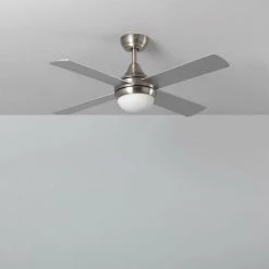 TECHBREY Ventilateur De Plafond Navy Nickel 110cm - Nickel