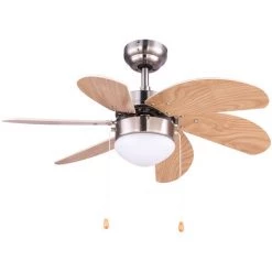 ETC-SHOP Ventilateur De Plafond Interrupteur à Tirette Lampe Refroidisseur Chauffage Lampe En Verre Anti Moustique Machine à Vent 78 Cm