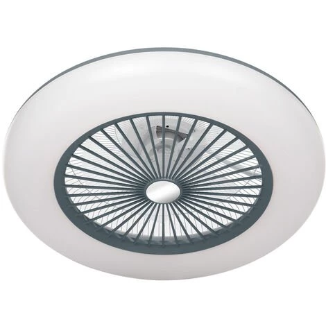 ASUPERMALL Ventilateur De Plafond, Ventilateur à LED, Vitesse D'air Et Température De Couleur Réglables, Avec Télécommande (piles Non Incluses), Lampe Pendante Moderne à LED 36W, Gris â Image 4