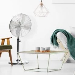 Bestron Ventilateur Sur Pied Chromé 45 Cm 50 W DFS45S - Blanc