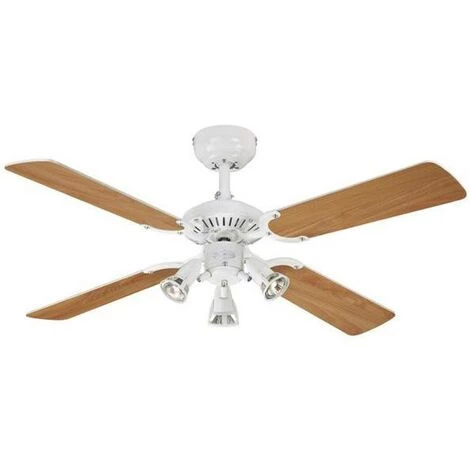 WESTINGHOUSE Ventilateur De Plafond Avec Lampe 'Princess Euro' En Bois Pour Salon & Salle à Manger - Blanc, Hêtre â Image 2