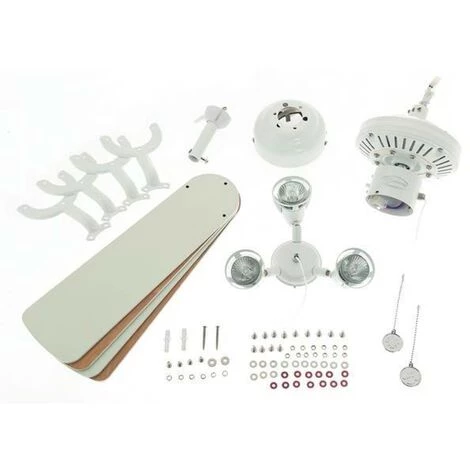 WESTINGHOUSE Ventilateur De Plafond Avec Lampe 'Princess Euro' En Bois Pour Salon & Salle à Manger - Blanc, Hêtre â Image 3