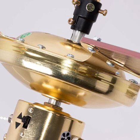 ETC-SHOP Ventilateur De Plafond Avec Interrupteur à Tirette Ventilateur Lumière Dimmable été Hiver Ventilateur De Plafond Télécommande, Changement De Couleur, Verre MDF, 1x LED 3.5W 320Lm, D 105 Cm – Image 5