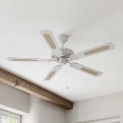 STARLUNA Ventilateur De Plafond 'Ruhne' En Bois Pour Salon & Salle à Manger - Blanc