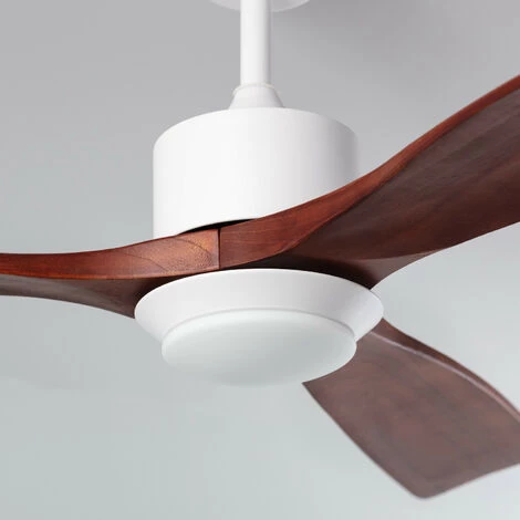 TECHBREY Ventilateur De Plafond LED Forest Blanc 132cm WiFi Bois Foncé - Bois Foncé â Image 5