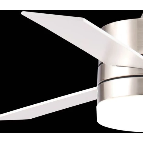 LÚZETE - VENTILATEUR DE PLAFOND LED LORENZO 16W 3 PALES NICKEL - Nickel â Image 5