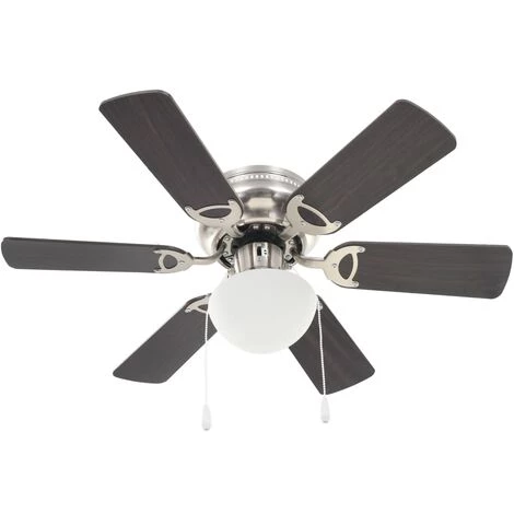 TRUE DEAL Ventilateur De Plafond Orné Avec Lumière 82 Cm Marron Foncé â Image 5