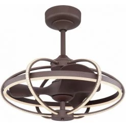 ETC-SHOP Ventilateur De Plafond Avec éclairage Télécommande LED, Plafonnier Silencieux Avec Ventilateur, Gradable, Minuterie Veilleuse CCT, 50 Watts LED 3250lm 3000-6000K, 64 Cm, Salon