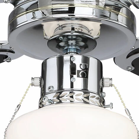 ETC-SHOP Ventilateur De Plafond LED Avec éclairage Tirette 3 Marches Avant/arrière, Pales Réversibles 106,6 Cm – Image 2