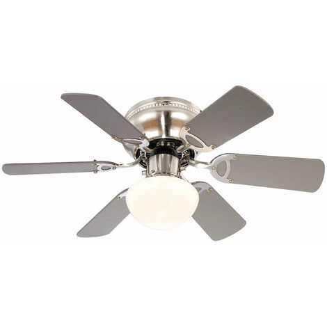 ETC-SHOP Ventilateur De Plafond Avec Télécommande à Lumière LED Interrupteur à Tirette à 3 Niveaux Lames Orientables Vers L'avant Et Vers L'arrière 76 Cm – Image 2
