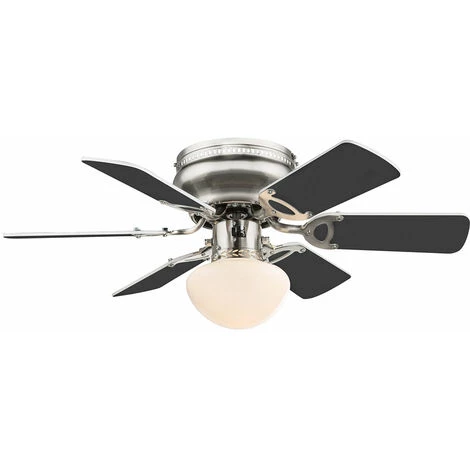 ETC-SHOP Ventilateur De Plafond Couloir Refroidisseur Lampe Verre Ventilateur Lumière DIMMER Dans Un Ensemble Comprenant Des Ampoules LED RVB – Image 2