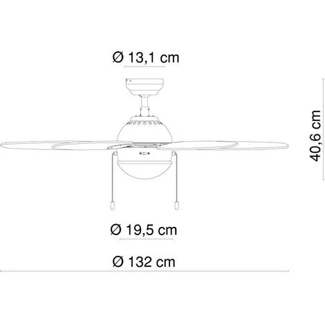 ETC-SHOP Ventilateur De Plafond Avec Changeur De Couleurs RGB-LED, Télécommande, Gradable, 3 Marches Avant/arrière 132 Cm – Image 4