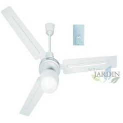 SUINGA Ventilateur De Plafond Avec Lumière 90 Cm 55W, Télécommande