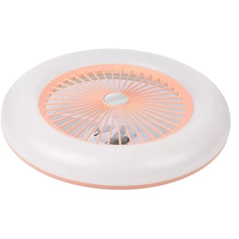 HAPPYSHOPPING Ventilateur De Plafond Avec Eclairage Ventilateur De Plafond Ventilateur De Plafond Lumiere LED Vitesse Du Vent Reglable Avec Telecommande Sans Batterie 36W, Rose 200-240V â Image 2