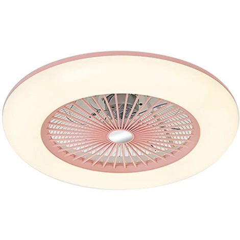 HAPPYSHOPPING Ventilateur De Plafond Avec Eclairage Ventilateur De Plafond Ventilateur De Plafond Lumiere LED Vitesse Du Vent Reglable Avec Telecommande Sans Batterie 36W, Rose 200-240V â Image 4