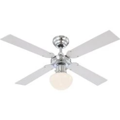 GLOBO Ventilateur De Plafond Champion Blanc / Argent 105 Cm