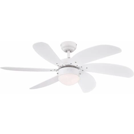 WESTINGHOUSE Ventilateur Plafond Turbo Swirl Blanc Avec Lumière 105cm