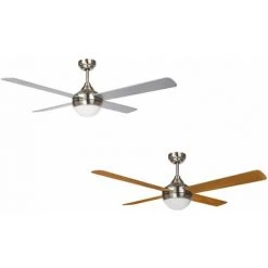 SULION Ventilateur De Plafond BALOO Nickel Avec éclairage