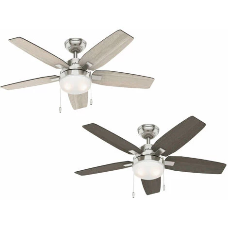 HUNTER FANS Ventilateur De Plafond Arcot Nickel 117 Cm Avec éclairage