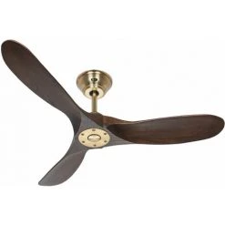 CASAFAN Ventilateur De Plafond DC Eco Genuino Laiton / Noyer 122 Cm