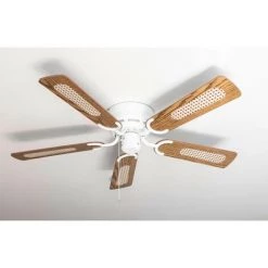 PEPéO Ventilateur De Plafond Kisa Deluxe WH Chêne / Noyer