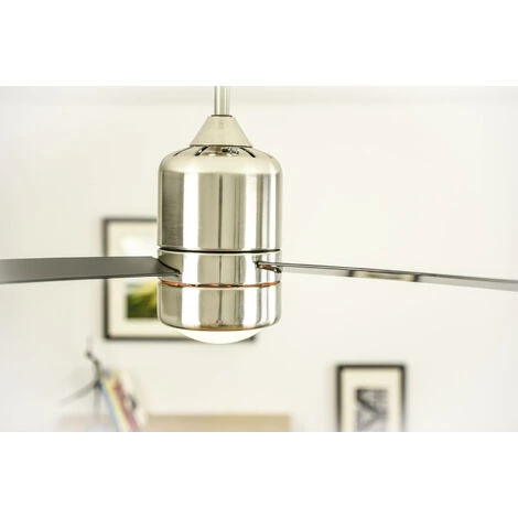 AIRERYDER Ventilateur De Plafond Loft Nickel / Noir Avec Lumière â Image 4