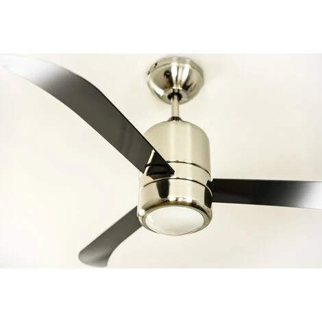 AIRERYDER Ventilateur De Plafond Loft Nickel / Noir Avec Lumière â Image 5