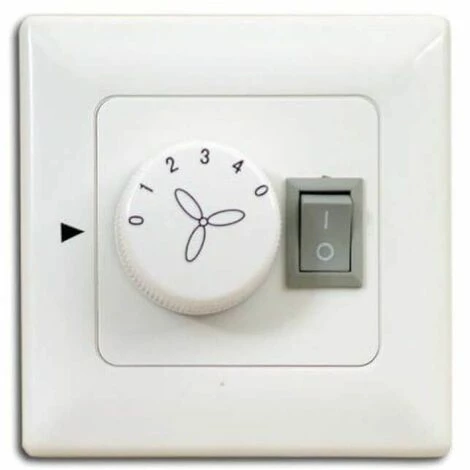 PEPéO Interrupteur / Commande Murale Pour Ventilateur De Plafond Avec éclairage - Montage Encastré