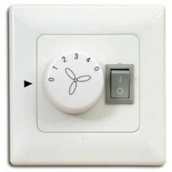 PEPéO Interrupteur Mural Pour Ventilateur De Plafond Avec éclairage - Montage En Surface