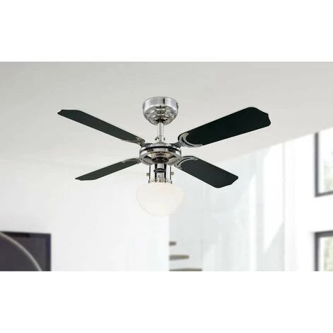 WESTINGHOUSE Ventilateur De Plafond Portland Ambiance Chrome 90 Cm – Image 4