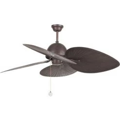 FARO BARCELONA Ventilateur De Plafond Cuba Marron 132 Cm Avec Tirette