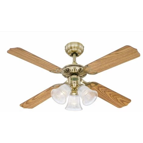WESTINGHOUSE Ventilateur De Plafond Princess Trio Laiton Antique