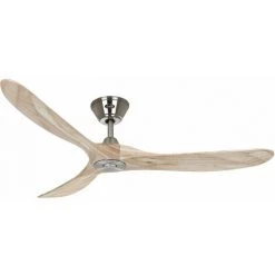 CASAFAN Ventilateur De Plafond DC Eco Genuino Chrome & Bois 122 Cm
