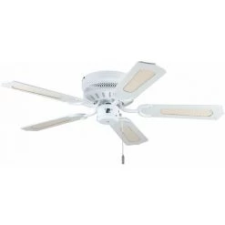 DEKO-ELEKTRO Ventilateur De Plafond White Liane 132 Cm Avec Tirette
