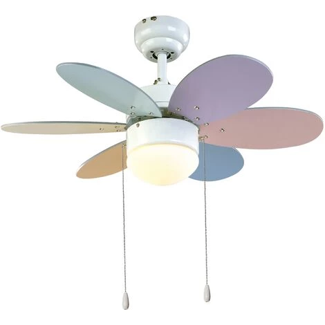 SULION Ventilateur De Plafond Moteur AC 76cm 1xE27 Pales Réversibles Multicolore â Image 2