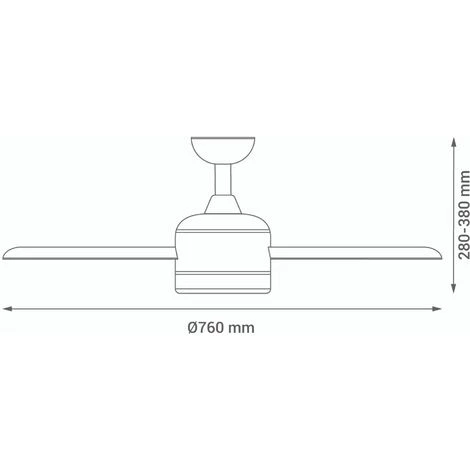 SULION Ventilateur De Plafond Moteur AC 76cm 1xE27 Pales Réversibles Multicolore â Image 3