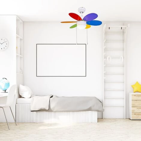 SULION Ventilateur De Plafond Moteur AC 76cm 1xE27 Pales Réversibles Multicolore â Image 4