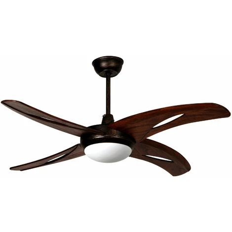 SULION Ventilateur De Plafond Moteur AC 122cm 2xE14 Bois