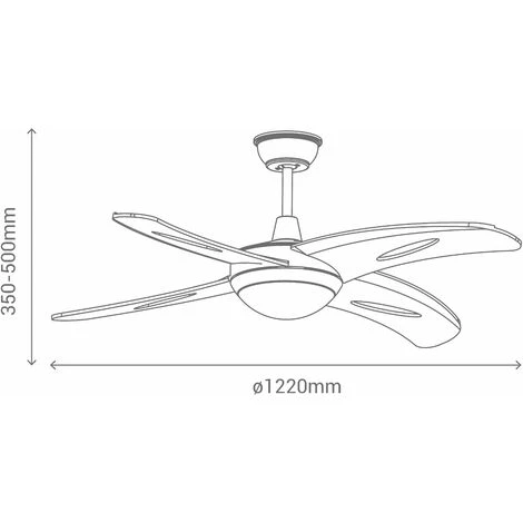 SULION Ventilateur De Plafond Moteur AC 122cm 2xE14 Bois â Image 2