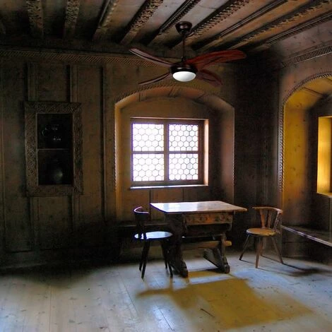 SULION Ventilateur De Plafond Moteur AC 122cm 2xE14 Bois â Image 3