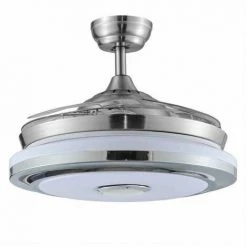 Ventilateur De Plafond Avec Haut-parleur Et Connexion App SOLANO LED Rgb Et Lames De Chute, FABRILAMP