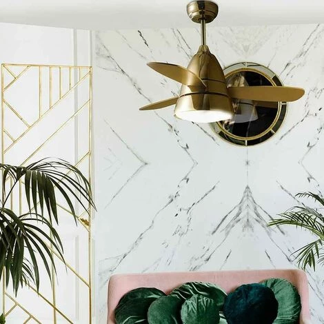 Ventilateur Avec Modèle Léger ISERAN GOLD FRANCES, FABRILAMP â Image 2