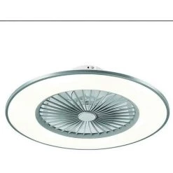 Ventilateur BOFU Argent, Led 48w 3 Couleurs Avec Télécommande FABRILAMP
