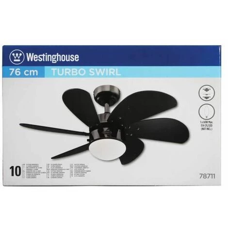 WESTINGHOUSE Ventilateur De Plafond Turbo Swirl Gun Metal 76 Cm – Image 3