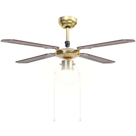 ASUPERMALL Ventilateur De Plafond Avec Lampe 106 Cm Marron â Image 4