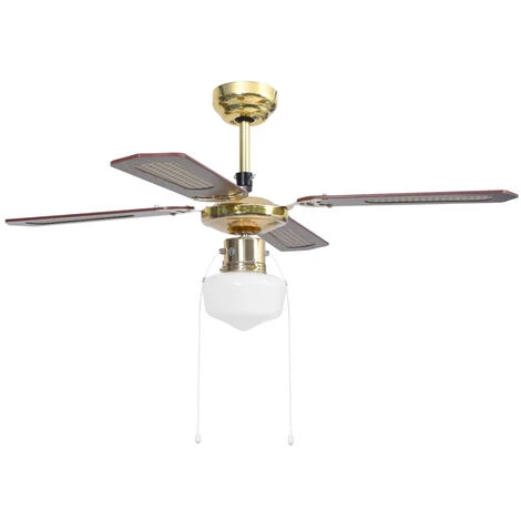 ASUPERMALL Ventilateur De Plafond Avec Lampe 106 Cm Marron â Image 5